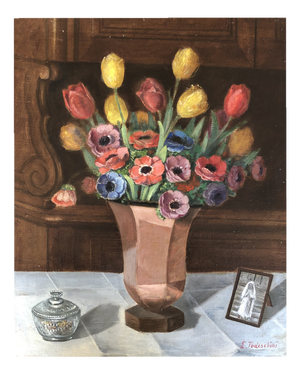 E. Todeschini, Bouquet de Fleurs, 1890-1910, Oil on Canvas