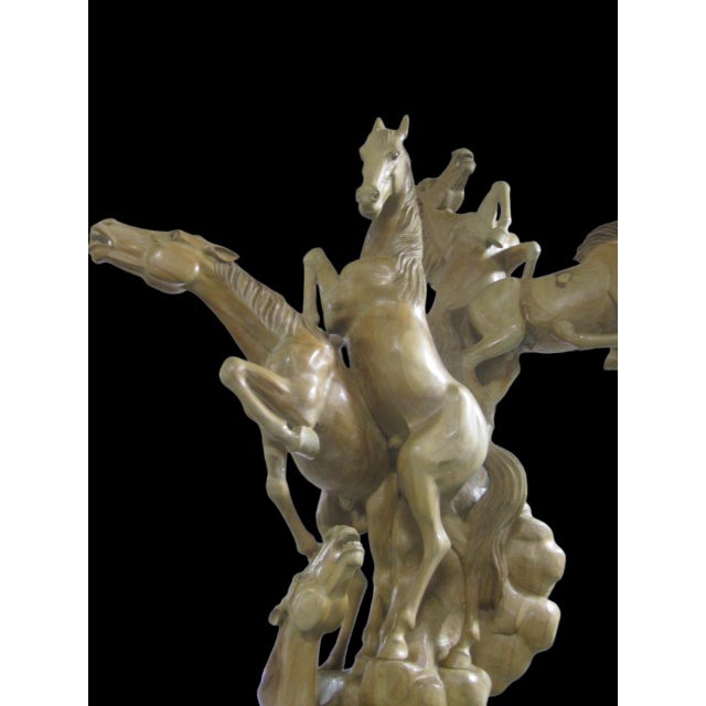 Extra Large 10 Ft Tall Hand-Carved Horse Sculpture by Bausman Company For Sale In Los Angeles - Image 6 of 10