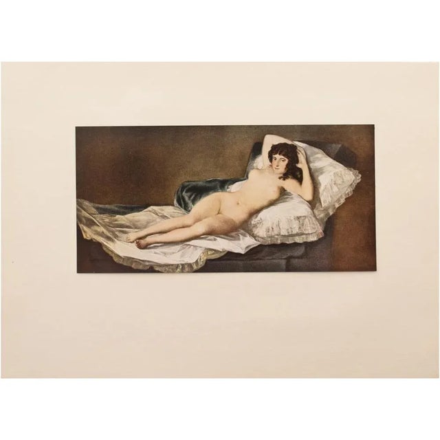 American 1954 After "The Maja Nude and Clothed" by Goya, First Edition Full-Color Prints S/2 For Sale - Image 3 of 13