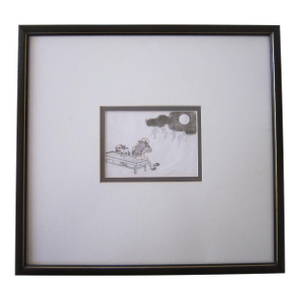 Framed Japanese Woodcut, Katsushika Hokusai 1800's