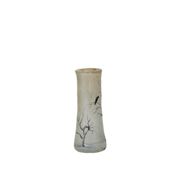 Antique Art Nouveau Miniature Winter Tree Glass Vase from Daum, 1890s For Sale - Image 5 of 7