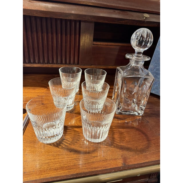 Saint Louis Crystal Whiskey Service, 1960s, Set of 7 For Sale - Image 8 of 13