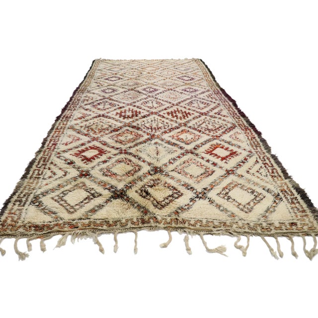 Textile Vintage Beni Ourain Moroccan Rug - 06'01 x 12'06 For Sale - Image 7 of 9