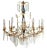19th Century Neoclassical Crystal & Gilt Bronze 12-Light Chandelier For Sale