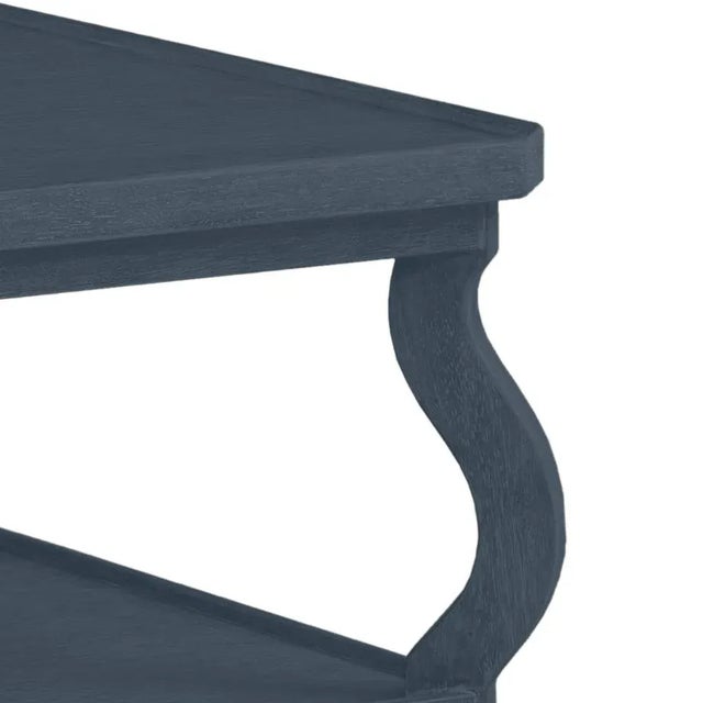 This is a made to order item with a 8-10 week lead time. The color is Benjamin Moore Hale Navy. A hand planed square...