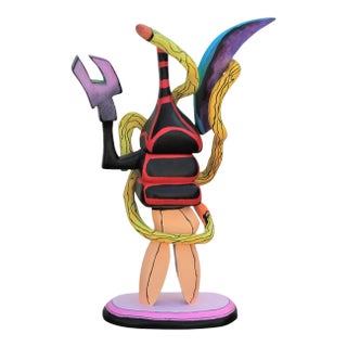 Ida Rittenberg Kohlmeyer Tall Wooden Colorful Maquette Sculpture 1991 For Sale