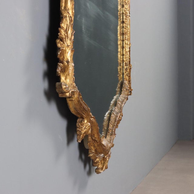 Carved and Gilded Wooden Mirror For Sale - Image 10 of 13