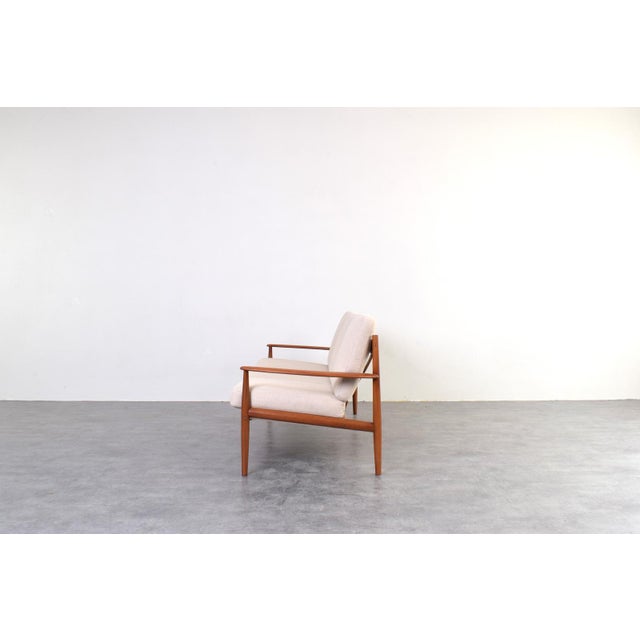 1960s Mid-Century Danish Teak and Wool Sofa by Grete Jalk for France & Søn, 1960s For Sale - Image 5 of 17