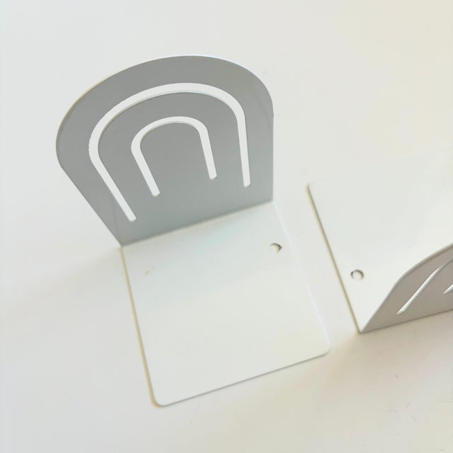 Metal 80s Metal Arched Bookends by Spectrum Designs For Sale - Image 7 of 9