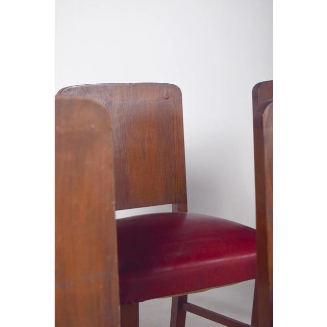 Portuguese Art Deco Style Dining Chairs, 1940s, Set of 8 For Sale - Image 4 of 11