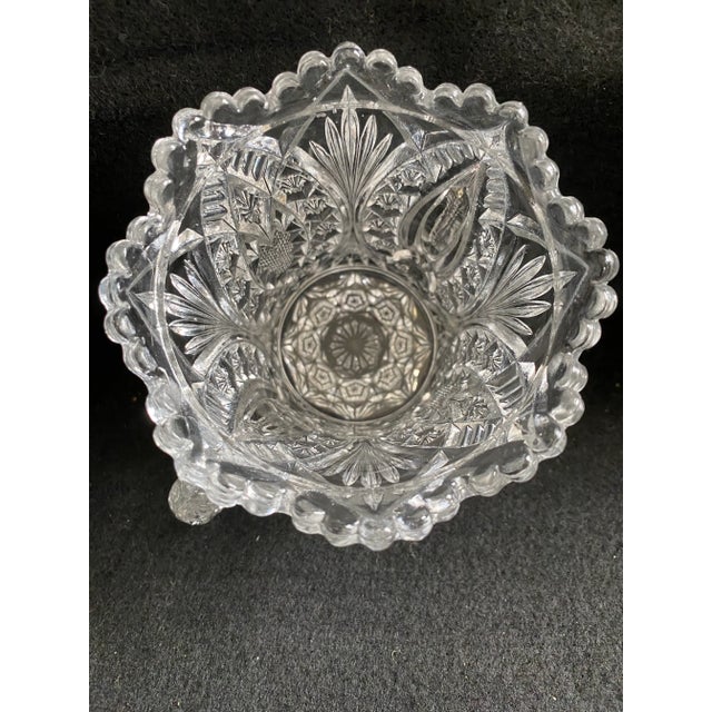 Stunning! American Brilliant Period (Abp) Late 1800’s- Early1900’s, Rare, Sparkeling Hand-Cut Glass Sugar Bowl / Multi-Use For Sale In Providence - Image 6 of 9