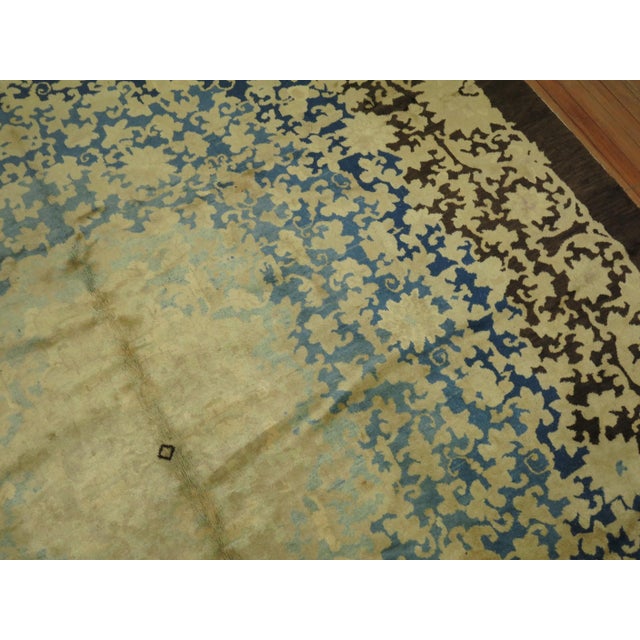 Early 20th Century Zabihi Collection Floral Antique Chinee Rug - 8'11" x 11'5" For Sale - Image 5 of 11