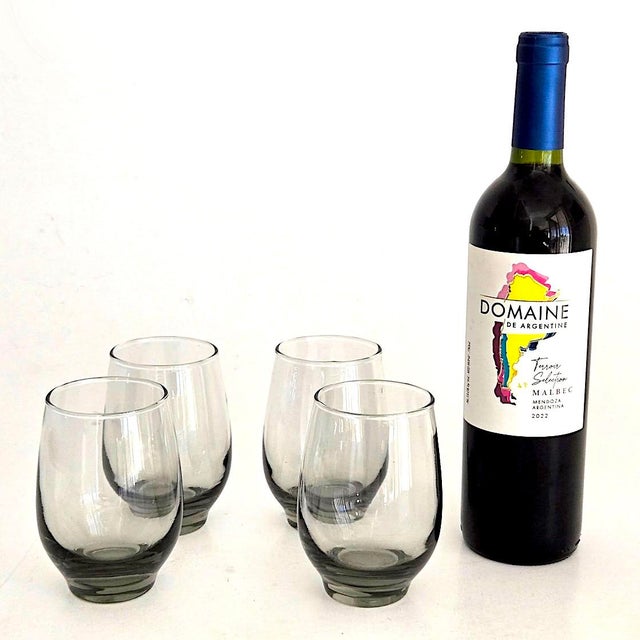 1970s Libbey Tempo 10 Ounce Flat Tumbler Glasses in Olive Green, Set of 4 For Sale In Miami - Image 6 of 10