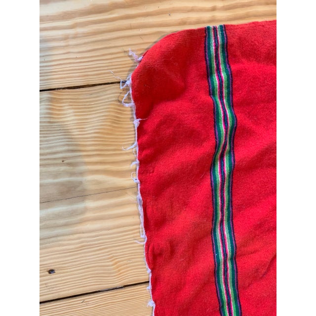 Textile 1970s Vintage Mexican Saltillo Wool Serape Blanket For Sale - Image 7 of 10