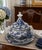 A classic Royal Worcester English porcelain covered tureen, rendered in an elegant blue and white floral transferware...