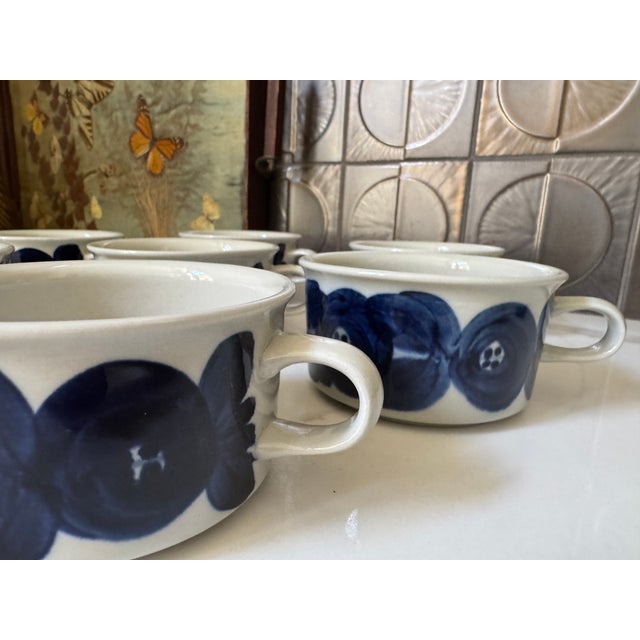 Mid-Century Modern Vintage Finland Arabia Coffee Cups- Set of 8 For Sale - Image 3 of 9