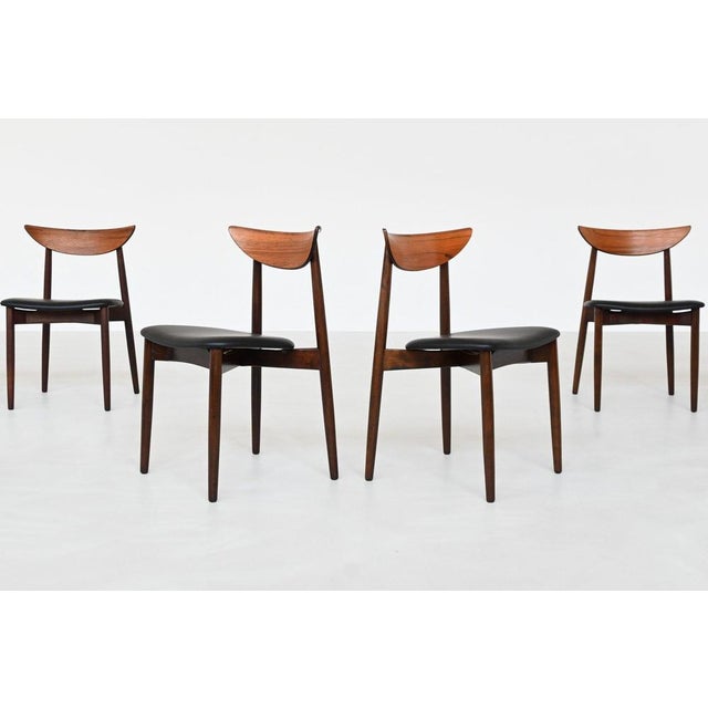 Wood Rosewood Dining Chairs attributed to Harry Østergaard for Randers Møbelfabrik, Denmark, 1960s, Set of 8 For Sale - Image 7 of 18