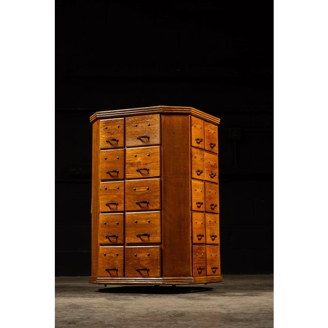 Early Rotating Hardware Cabinet With Pull Drawers For Sale - Image 9 of 10