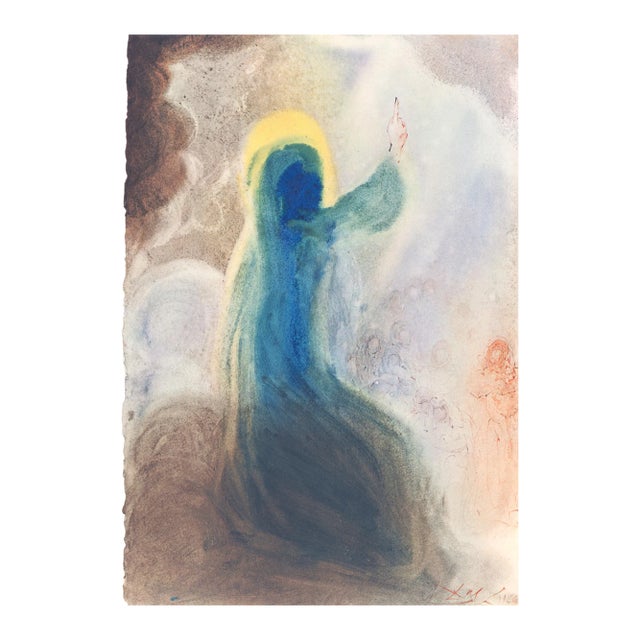 1968 Salvador Dalí Biblia Sacra Lithograph "Beati Pauperes... Beati Mites ... Beati", (Beatitudes) For Sale