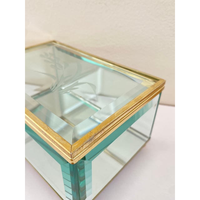 Italian Art Deco Beveled Glass Box, Italy, 1930 For Sale - Image 4 of 18