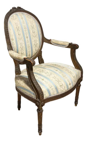 19th Century French Louis XVI Walnut Armchair ~ Fauteuil
