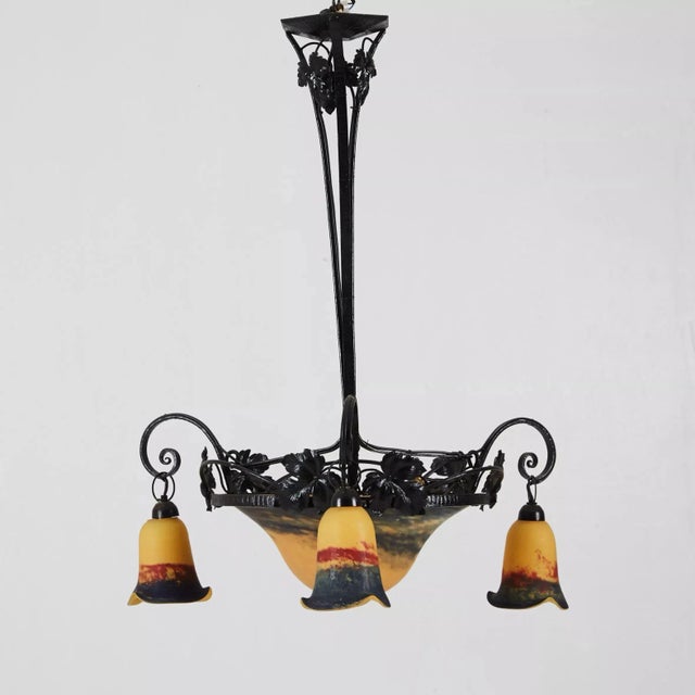 Art Nouveau Chandelier For Sale - Image 4 of 4