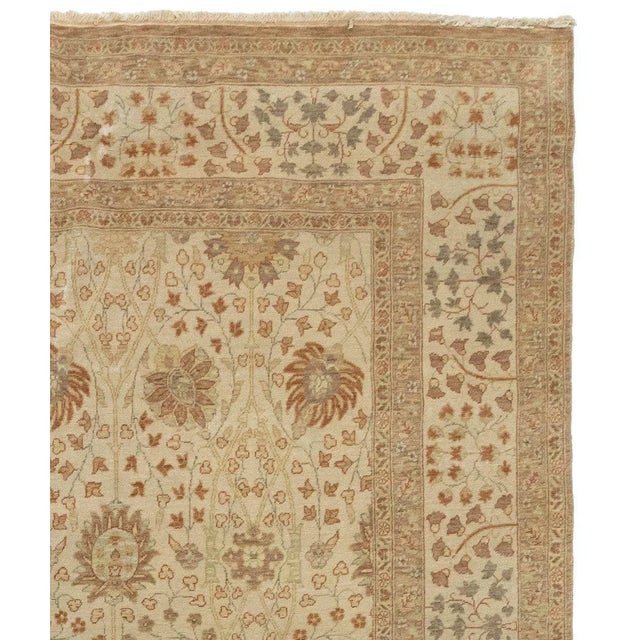 Late 20th Century Ivory Brown Egyptian Rug For Sale - Image 4 of 5