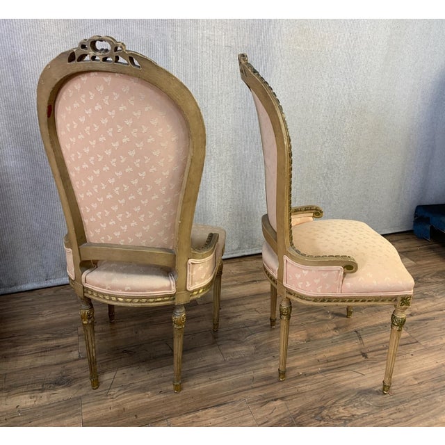 Gorgeous Chairs in Good Vintage Condition. The Upholstery not clean and you may consider re-upholstering them. Otherwie...