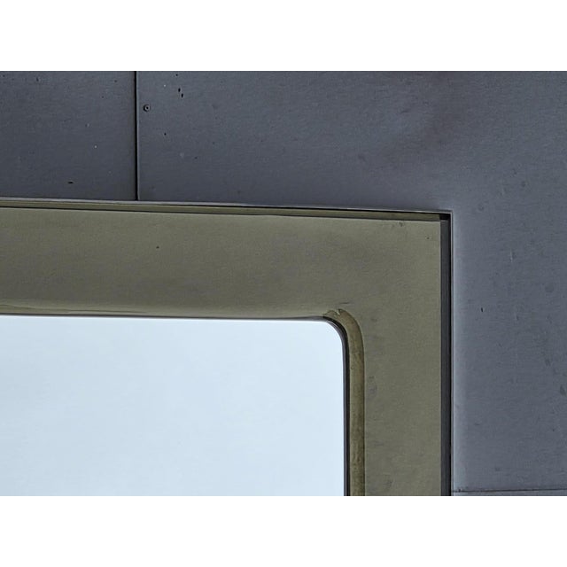 Mirror with Crystal Steel Frame in the style of Fontana Arte, 1960s For Sale - Image 6 of 9