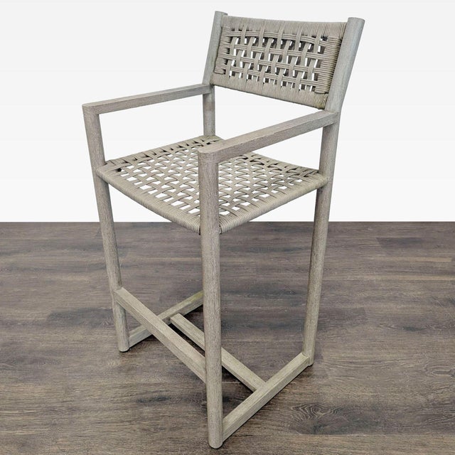 Modern Restoration Hardware Bondi Teak Counter Stool For Sale - Image 3 of 7
