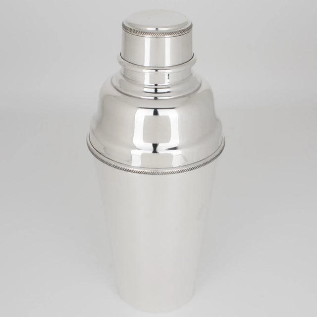 1920s Asprey London Silver Plate Cocktail Shaker, England Circa 1920 For Sale - Image 5 of 12