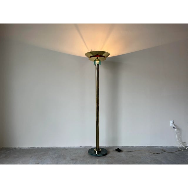1980's Postmodern Casablanca Torchiere Floor Lamp For Sale - Image 11 of 12