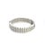 Late 20th Century Diamond Pearls 18k Estate White Gold Center Motif Triple Row Bracelet For Sale - Image 5 of 6