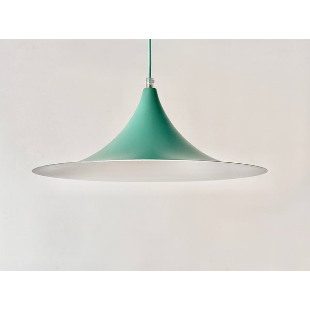 Turquoise Semi-Pendant by Claus Bonderup & Torsten Thorup for Lyfa, Denmark, 1968 For Sale - Image 18 of 18