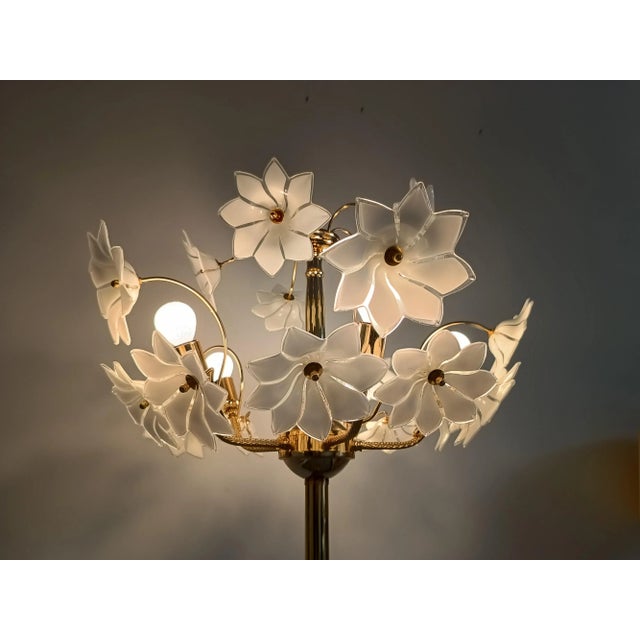 Large Murano Flower Floor Lamp, Italy, 1970s For Sale - Image 12 of 13