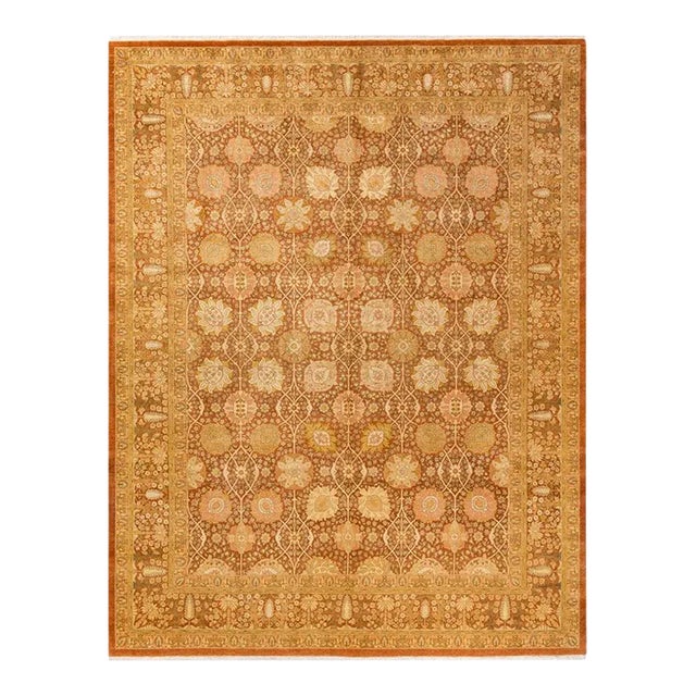 Mogul, One-of-a-Kind Hand-Knotted Area Rug in Brown, 8' 2" x 10' 7" For Sale