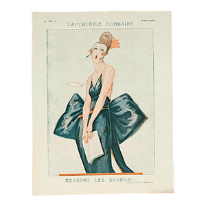 Fantasio 1913 H. Le Monnier "Cantatrice Mondaine" Print