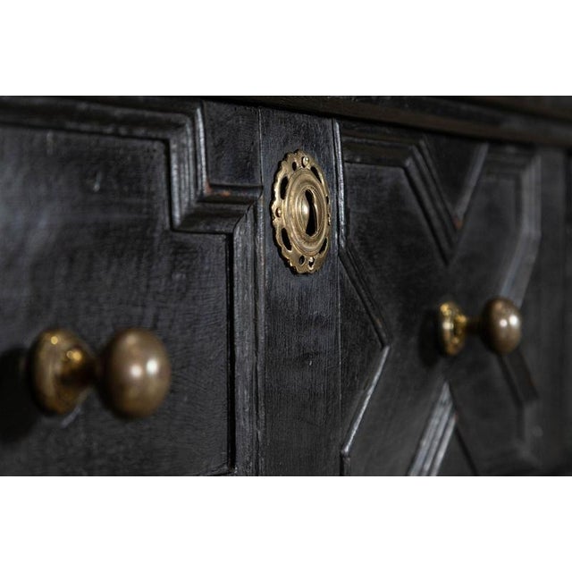 English 19thc Ebonised Oak Console Table, 1890 For Sale - Image 10 of 14