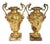 Late 19th Century Pair Antique French 19th C Rococo Gilt Bronze Urns Barbedienne Vase on Marble For Sale - Image 5 of 18