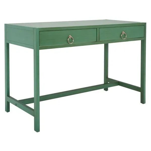 Turquoise Esther 2 Drawer Desk - Turquoise For Sale - Image 8 of 11