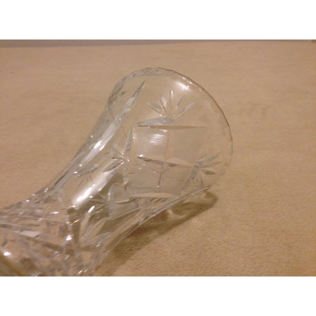 Glass Vintage ABP American Brilliant Glass Corset Vase For Sale - Image 7 of 11
