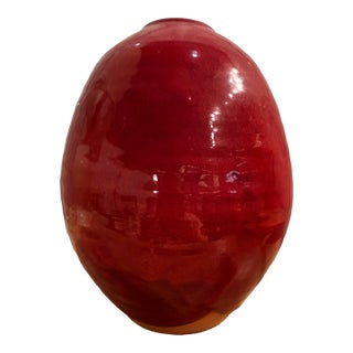 Ben Owen III Studio Pottery Oxblood Glaze Vase - Signed and Dated 1993 - Seagrove Nc For Sale