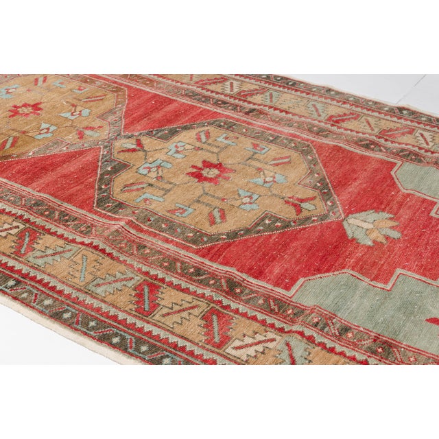 Oushak Vintage Handknotted Area Rug For Sale - Image 9 of 10
