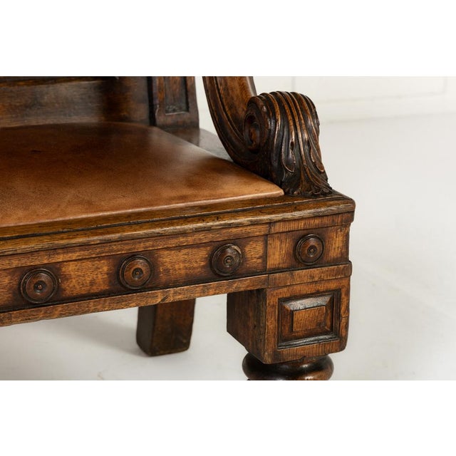 Brown 19th Century English Oak Gothic Bench For Sale - Image 8 of 11