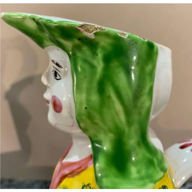 19th Century Polychrome French Faience Wine Decanter For Sale - Image 12 of 14