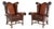 Antique Leather Wing Back Armchairs, 1920s, Set of 2 For Sale
