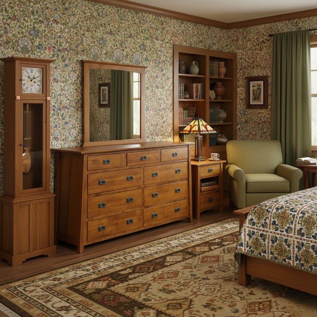 Wood Mission 9 Drawer Dresser - Michael's Cherry For Sale - Image 7 of 8