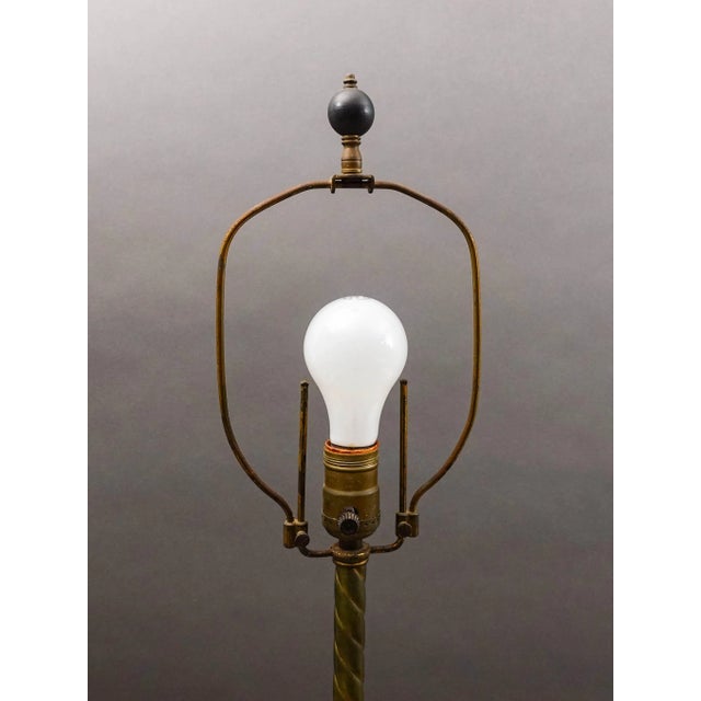 Mid 20th Century French Gold Ormolu Gilt Bronze Opaline Opalescent Glass Table Lamp For Sale In Miami - Image 6 of 8