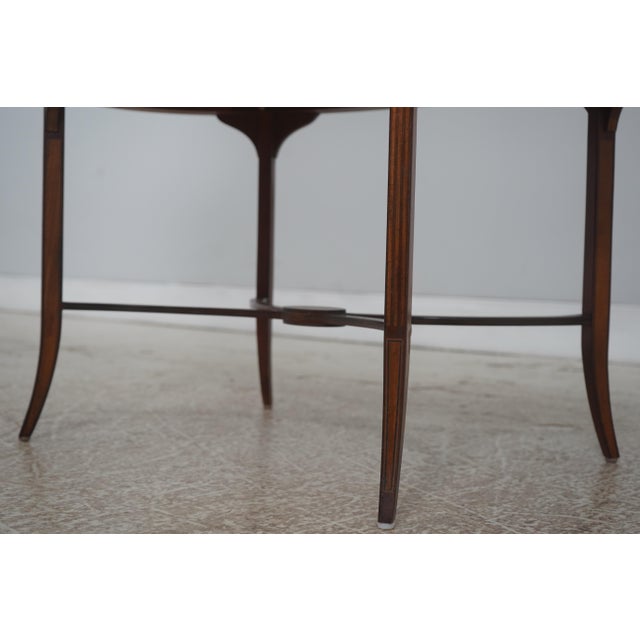 1980s Baker Historic Charleston Mahogany Tray Top Table For Sale - Image 5 of 15