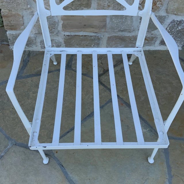 1950s Mid-Century Modern White Bel Air Patio Armchairs - a Pair For Sale - Image 4 of 12